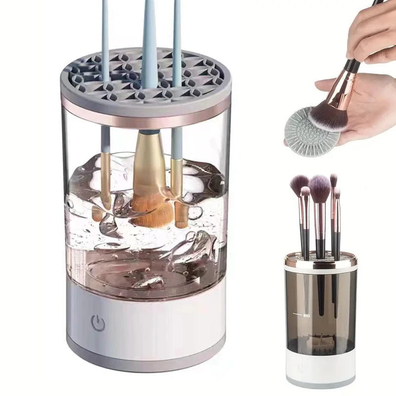 Beauty Home Makeup - 自動電動メイクブラシクリーナー USBプラグ式 ポータブルアイシャドウブラシホルダー ホルダーツール＆ドライヤー 美容メイクツール