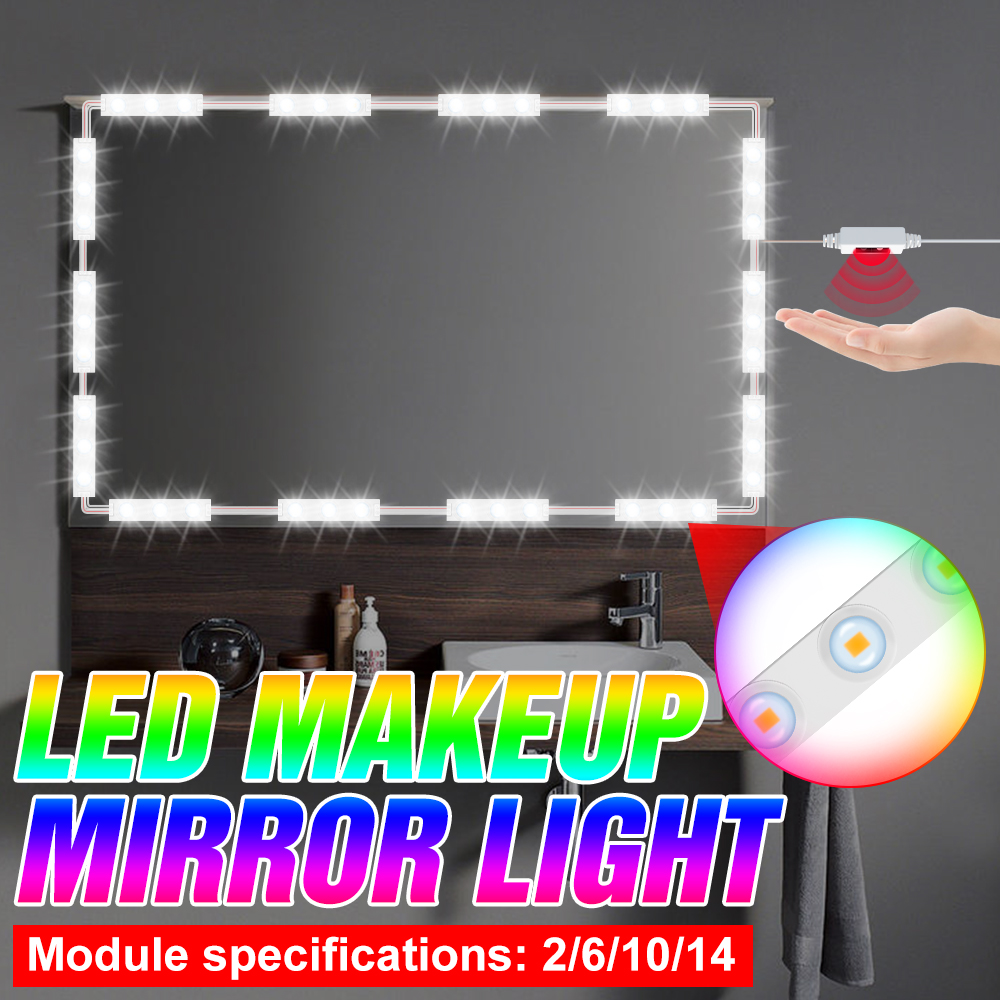 Beauty Makeup Light - ウォールランプ,バニティモード,ハンドセンサー,調光可能,化粧鏡,化粧鏡,バニティミラー,USB