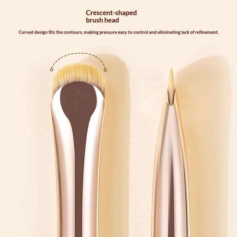 Beauty Makeup News - 新しい 2 個のカーブアイライナーメイクブラシアイメイク汚れツール精密ソフトアイシャドウブラシ薄型小型アイ化粧ツール