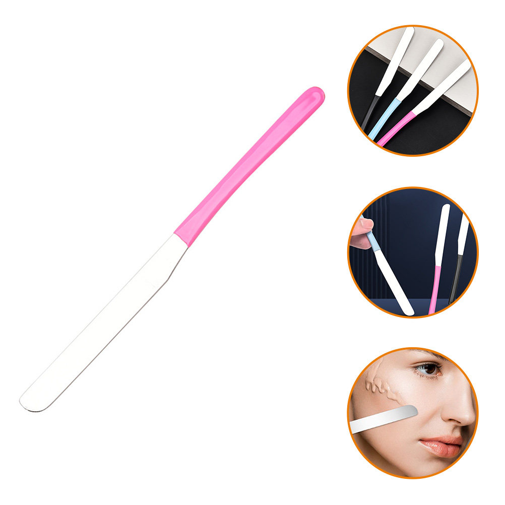 Beauty Makeup Tool - ステンレス製メイクアップミキシングスパチュラ ロングハンドルスパチュラ ファンデーションミキシングツール ビューティーミキサー