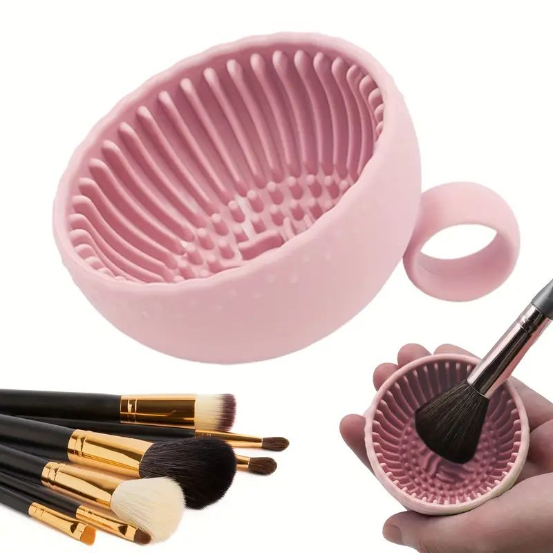 Beauty Home Makeup - クイッククリーン メイクブラシクリーナー 1個 - プレミアムシリコンスクラバー＆滑り止めボウル -