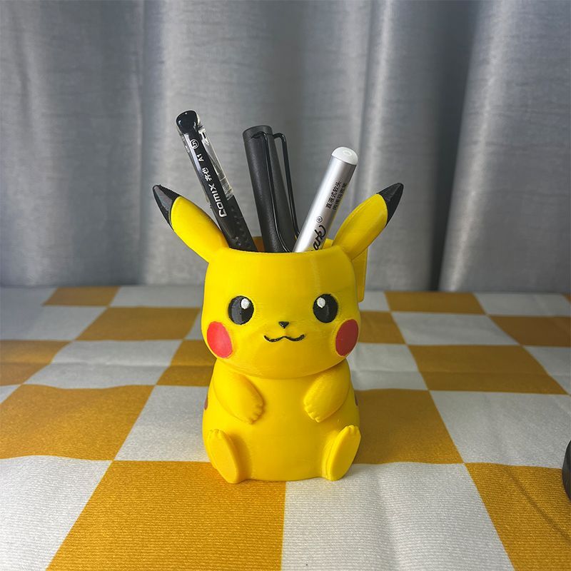 Beauty Home Makeup - ポケモンの鉛筆立て型収納、かわいい漫画風デスクトップオーナメント、学生用メイクブラシオーガナイザー、コレクタブルデコレーション
