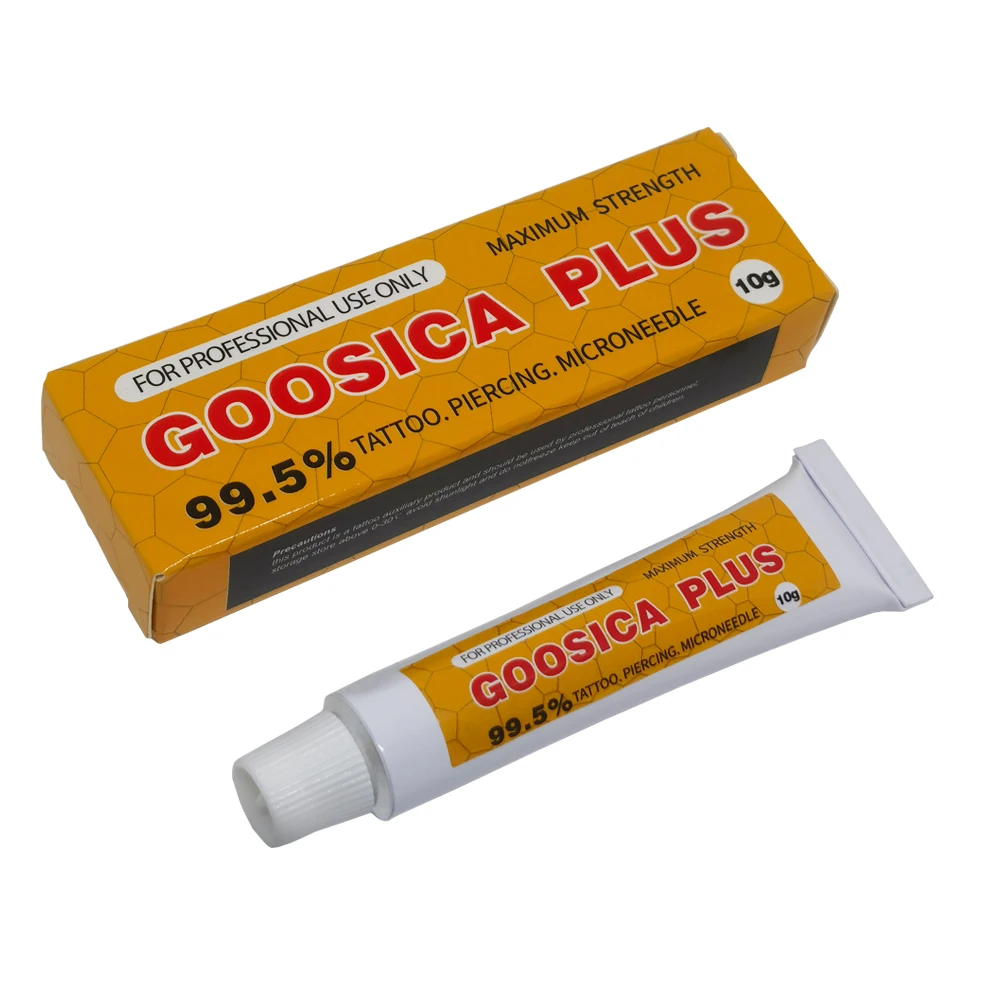 Makeup Plus Beauty - 99.5% Goosica プラスタトゥークリームアートメイク前マイクロブレーディングピアスボディ美容眉毛唇ライナー 10 グラム
