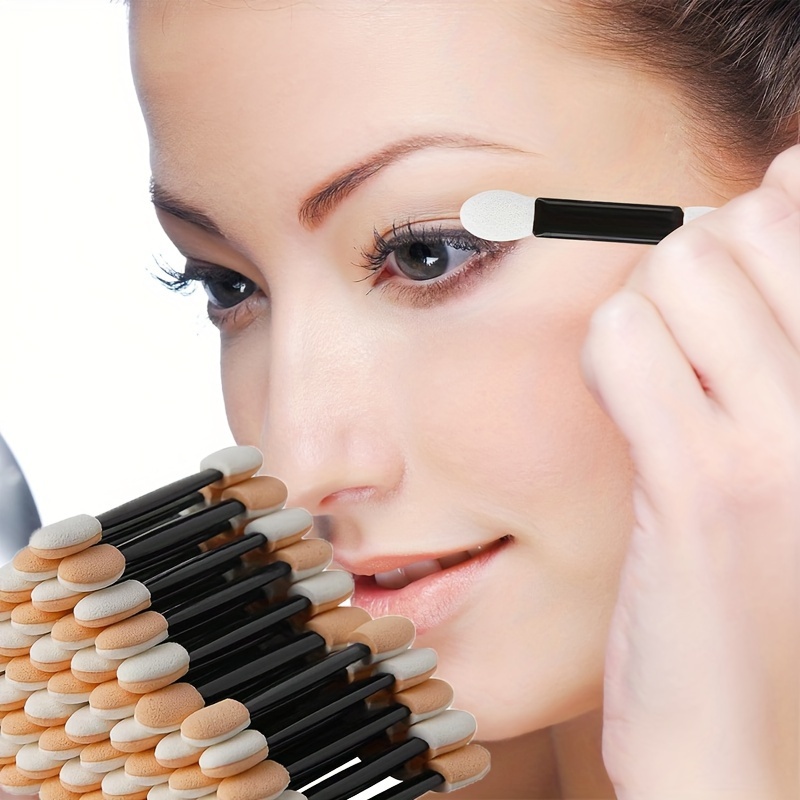 Beauty Home Makeup - 5/10 個アイシャドウアプリケーター使い捨てアイシャドウアプリケーター両端アイシャドウブラシアイシャドウブラシ 6.5 センチメートルアイメイクスポンジアプリケーター
