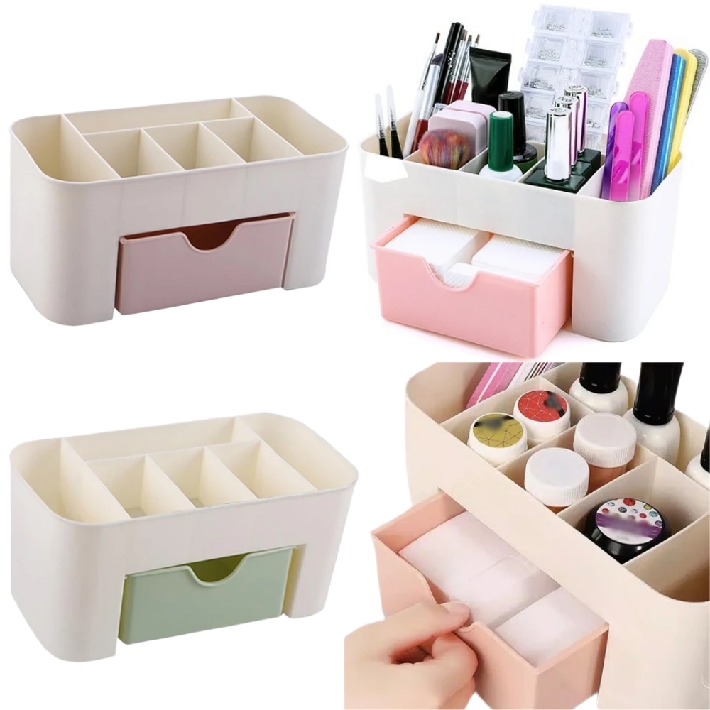 Beauty Home Makeup - ネイルアートオーガナイザーデスクトップ引き出し化粧品収納ボックス化粧ブラシオーガナイザーボックスジュエリー口紅マスクコンパートメント