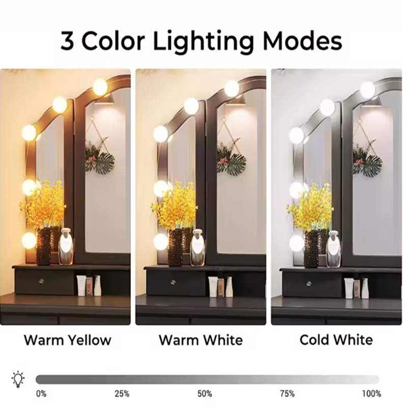 ハリウッドメイクアップバニティランプ、取り外し可能なLEDミ - Beauty Makeup Light のレビューと価格