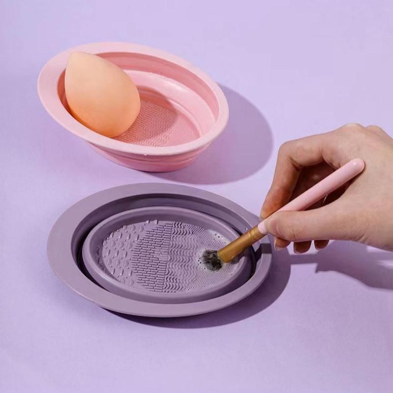 折りたたみ式パウダーパフ洗浄ボウル アイシャドウブラシ洗浄マ - Beauty Home Makeup のレビューと価格