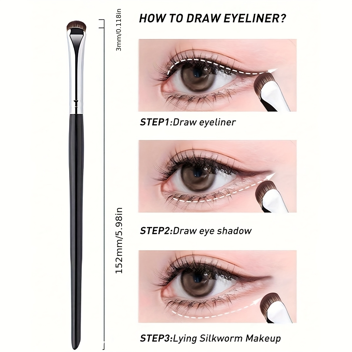 2個入りメイクアップツール、柔らかい毛先の新しい黒い三日月型 - Beauty Makeup News のレビューと価格