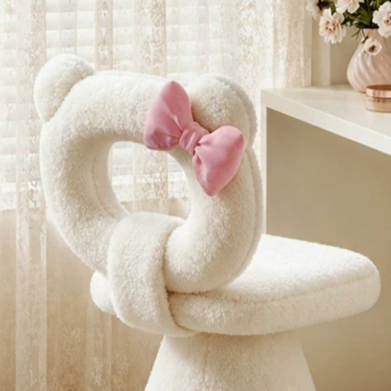 ボウドレッシングバニティスツールピンクメイクアップ木製ホワイ - Beauty Home Makeup のレビューと価格