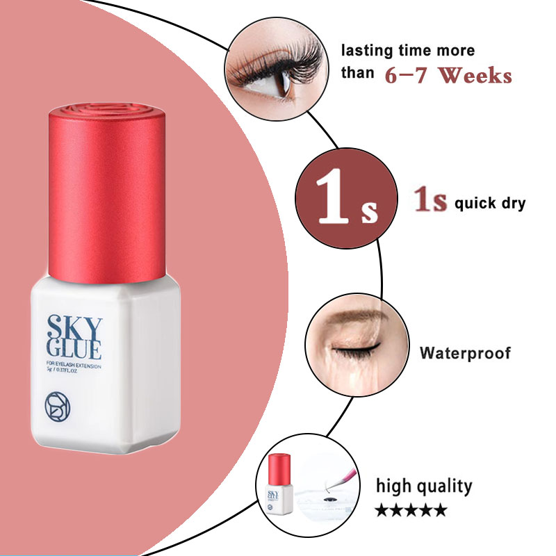 スカイグルーsプラス1s速乾性つけまつげエクステ、黒オリジナ - Makeup Plus Beauty のレビューと価格