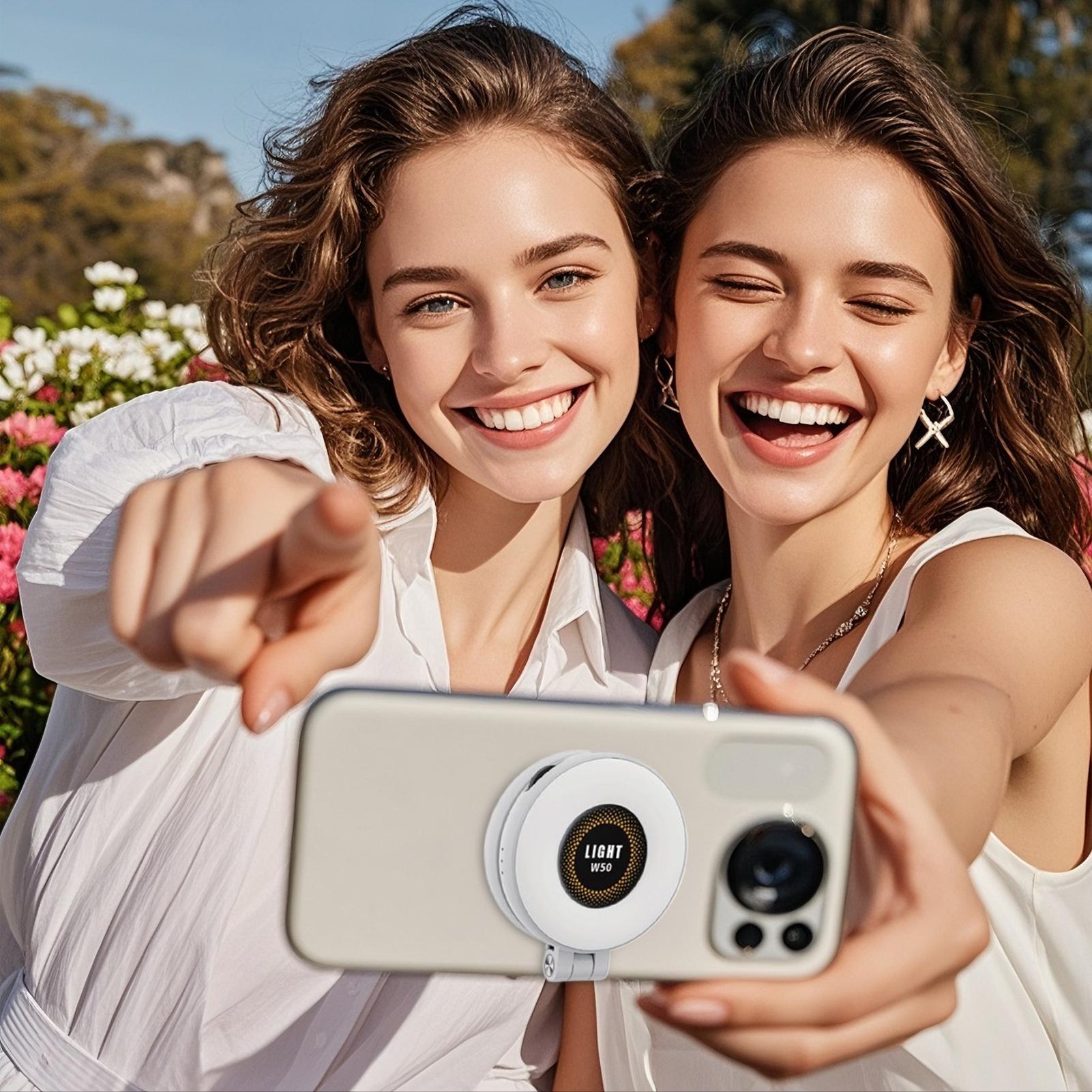 マグネット式自撮りライト 3モード ソフト照明 折りたたみ式 - Beauty Makeup Light のレビューと価格