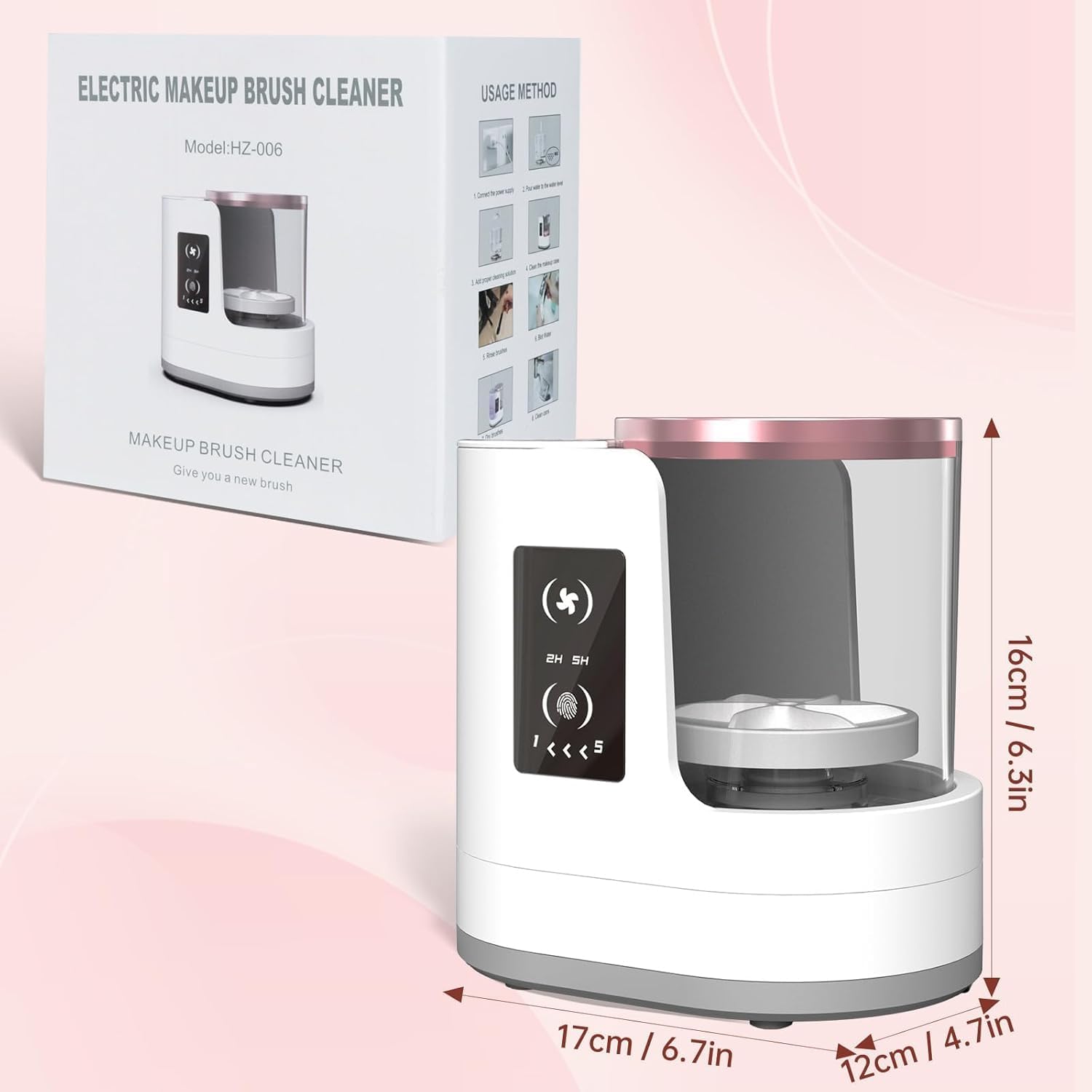 自動回転メイクブラシクリーナーマシン速乾電動ラバーカラー化粧 - Beauty Home Makeup のレビューと価格