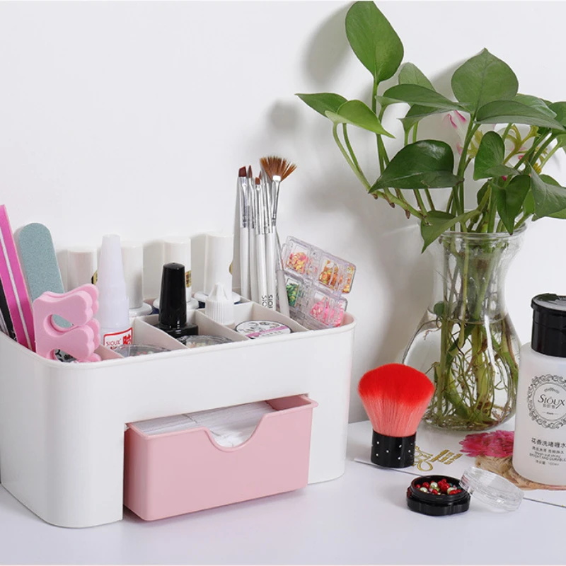 ネイルアートオーガナイザーデスクトップ引き出し化粧品収納ボッ - Beauty Home Makeup のレビューと価格