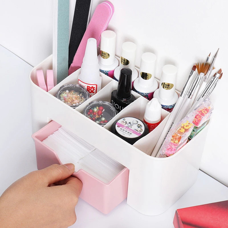ネイルアートオーガナイザーデスクトップ引き出し化粧品収納ボッ - Beauty Home Makeup のレビューと価格