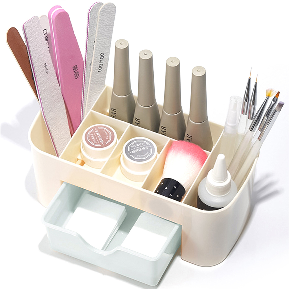 ネイルアートオーガナイザーデスクトップ引き出し化粧品収納ボッ - Beauty Home Makeup のレビューと価格