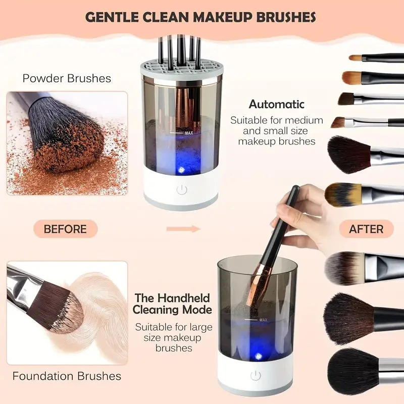 USB プラグポータブル電動メイクブラシクリーナーゴムメイク - Beauty Home Makeup のレビューと価格