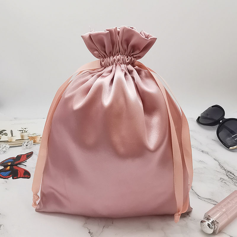 カスタムロゴサテン巾着袋ヘアエクステンション化粧品美容ケース - Beauty Makeup News のレビューと価格
