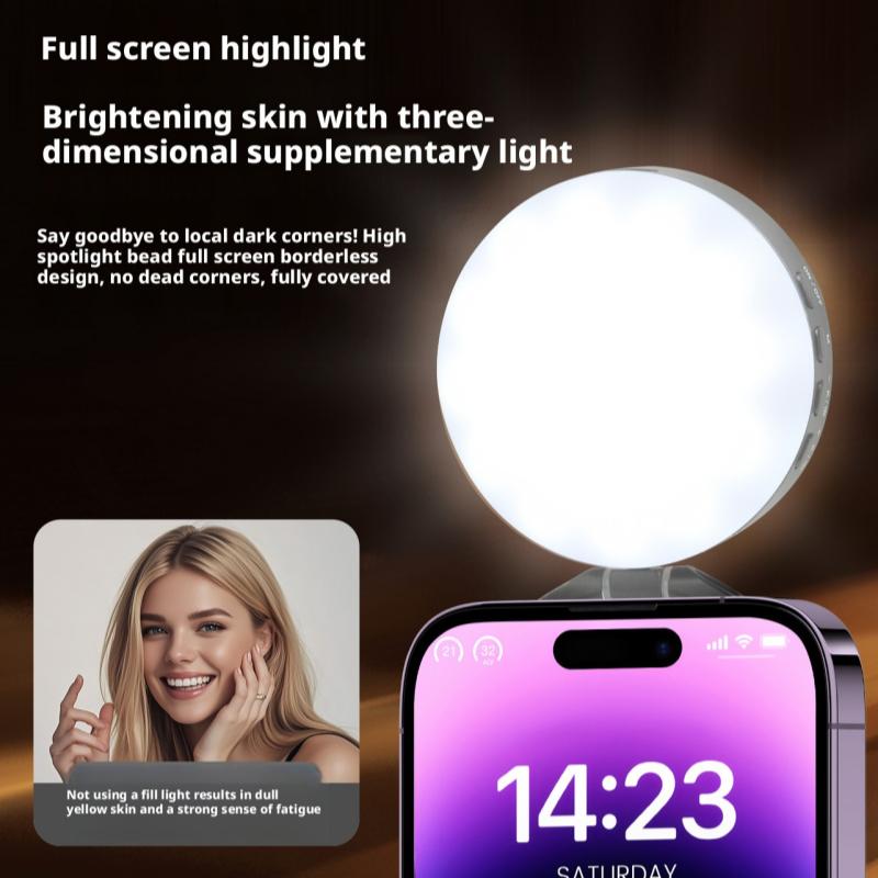 磁気式携帯電話用フィルライトメイクアップミラー、ハンドヘルド - Beauty Makeup Light のレビューと価格